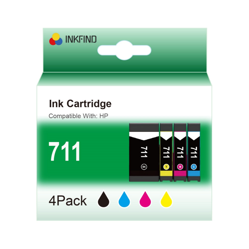 INKFIND HP 711 Compatible 4 Colour High Capacity Multipack - InkFind NL