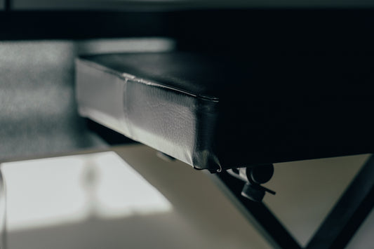 black and white wooden table