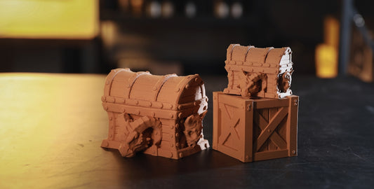 A close up of two pieces of clay on a table