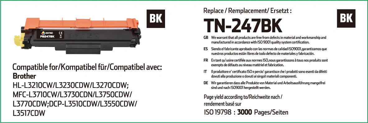Brother TN-247BK High Capacity Black Toner Cartridge