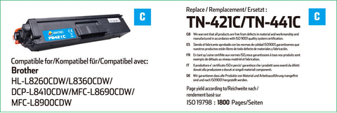 Compatible Brother TN-421C Cyan Toner Cartridge