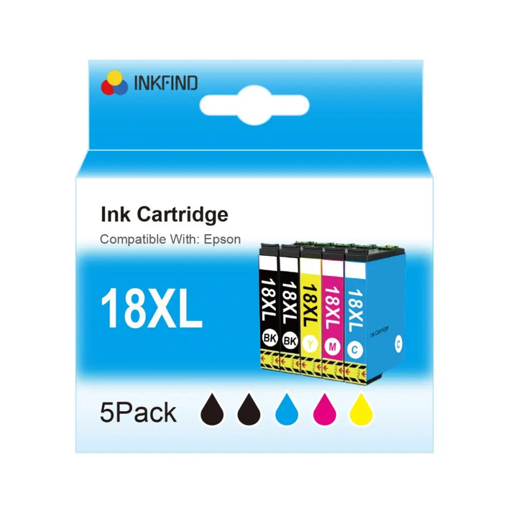 Compatible Epson 18XL High Capacity Ink Multipack (2 Black T1811 + 3 Colour T1812/T1813/T1814) InkFind NL