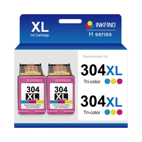 Compatible HP 304XL Tri-Colour High Capacity Ink Cartridge 2-Pack (2 Tri-Colour Cartridges) INKFIND