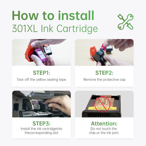 HP301XL inkt installatie