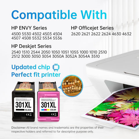 HP301XL ink compatible printers