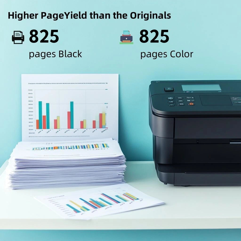 INKFIND HP 912XL Inkt Paginaopbrengst Zwart 825 pagina's, Kleur 825 pagina's elk
