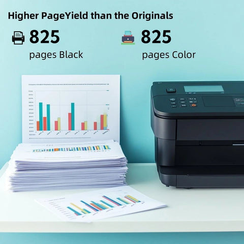 INKFIND HP 912XL Inkt Paginaopbrengst Zwart 825 pagina's, Kleur 825 pagina's elk